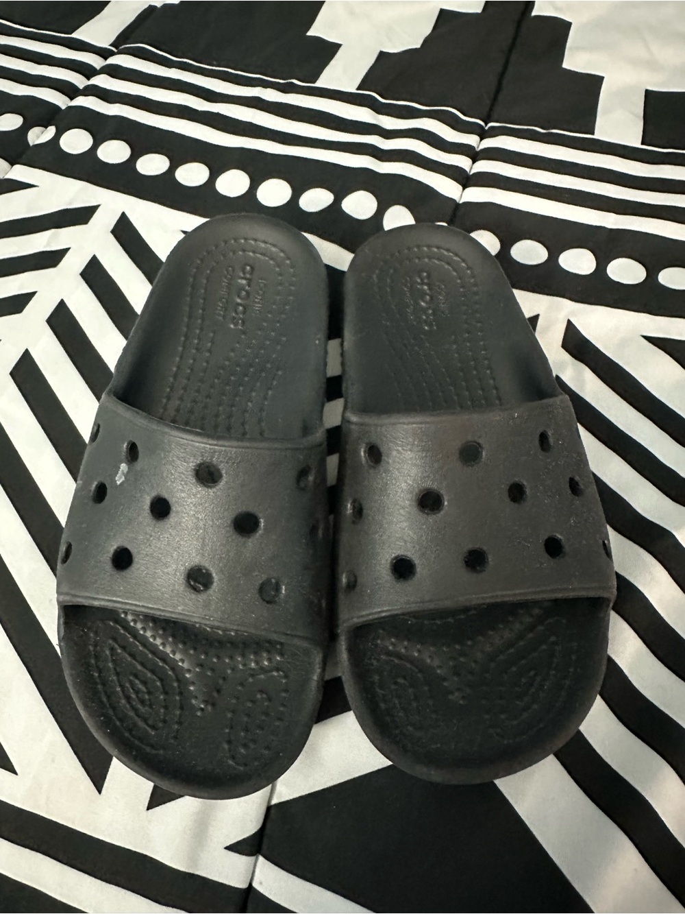 CROCS Kids Black Slide Sandals